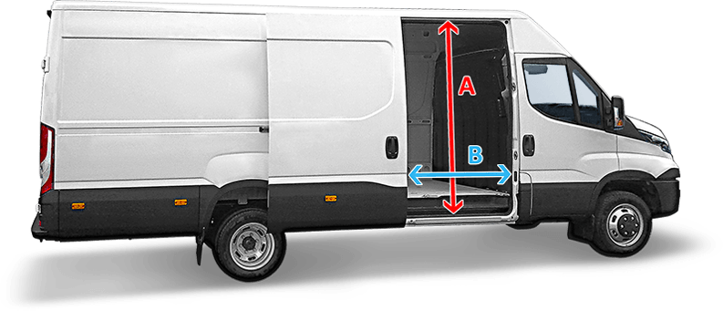 Размер проема боковой двери грузового фургона IVECO Daily